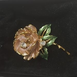 1997 replica English rose brooch
